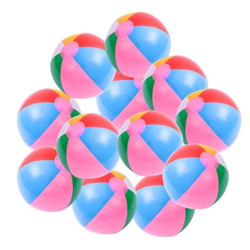 XUEYEGONGJI aufblasbare Strandball aufblasbare Strandbälle Regenbogen Schwimmbad Ball Sommerspiele Spielzeug für Strandpool Party 12pcs von XUEYEGONGJI