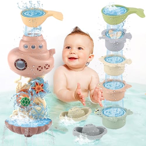 Baby Badewannenspielzeug, Baby Wasserspielzeug, Badespielzeug ab 1 2 3 4 Jahr, Wasserspielzeug Badewanne Kinder, für Jungen und Mädchen Geburtstag ab 2 3 4 5 Jahre von XUHN