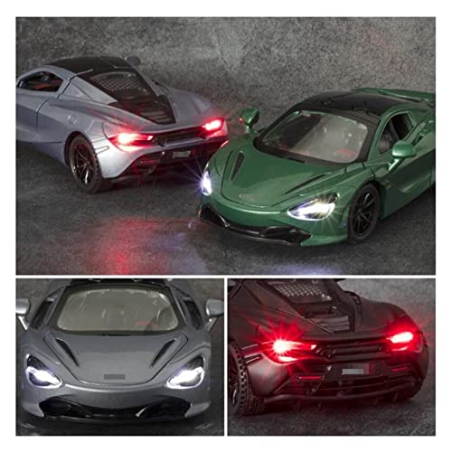 XUJIAM Pull-Back-Modell Für 720S Alloy Diecast Car Model Vehicles Super Car 1/32 Anteil (Size : Black No Box) von XUJIAM