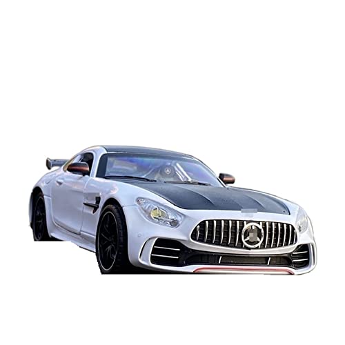 XUJIAM Pull-Back-Modell Für AMG-GTR Legierung Sportwagen Modell Druckguss Metall Auto Modell 1:24 Anteil (Size : White) von XUJIAM