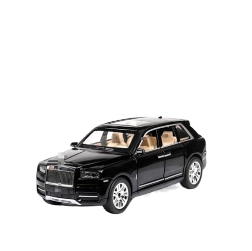 XUJIAM Pull-Back-Modell Für Cullinan SUV Legierung Auto Modell Metall Auto 1:24 Anteil (Size : Black no Box) von XUJIAM