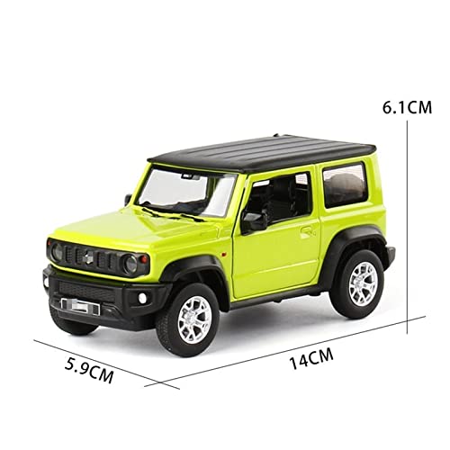 XUJIAM Pull-Back-Modell Für JIMNY Alloy Diecast Car Model Vehicle 1/26 Anteil (Size : Green No Box) von XUJIAM