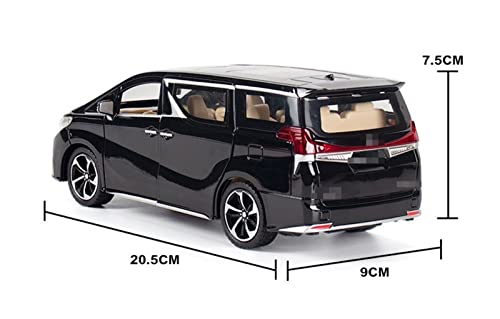 XUJIAM Pull-Back-Modell Für LM300H MPV Modellauto Legierung Druckguss 1:24 Anteil (Size : Black with Box) von XUJIAM