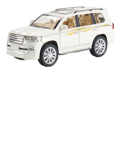 XUJIAM Pull-Back-Modell Für Land Cruiser SUV Automodell Alloy Die Car 1:24 Anteil (Size : White No Box) von XUJIAM