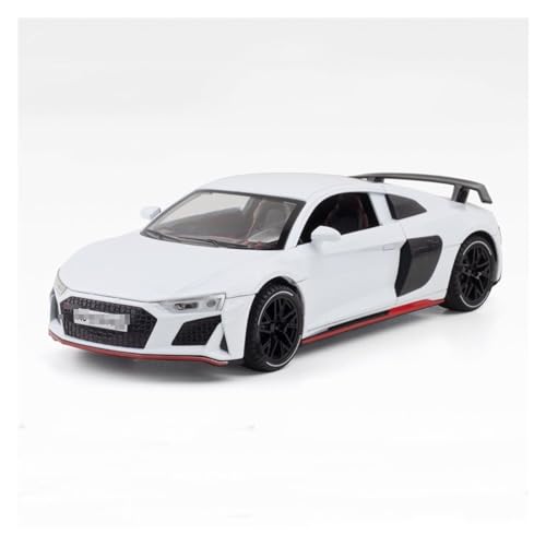 XUJIAM Pull-Back-Modell Für R8 V10 Plus Legierung Auto Druckguss Fahrzeuge Auto Modell 1:24 Anteil (Size : White No Box) von XUJIAM