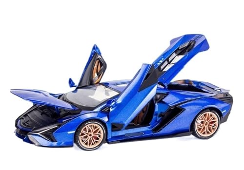 XUJIAM Pull-Back-Modell Für SIAN Alloy Sport Car Diecasts Fahrzeuge Automodell Modellauto 1:18 Anteil (Size : Blue with Box) von XUJIAM