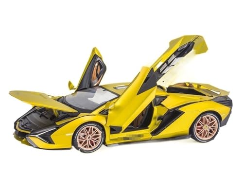 XUJIAM Pull-Back-Modell Für SIAN Alloy Sport Car Diecasts Fahrzeuge Automodell Modellauto 1:18 Anteil (Size : Yellow with Box) von XUJIAM