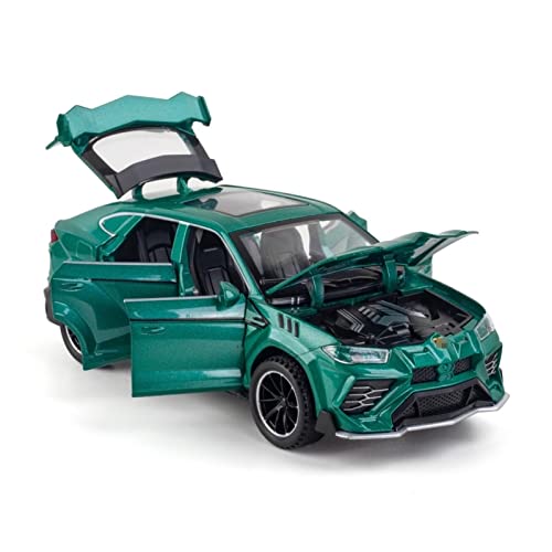 XUJIAM Pull-Back-Modell Für Urus SUV Modellauto Diecast Alloy Material Fahrzeug 1/32 Anteil (Size : Green with Box) von XUJIAM