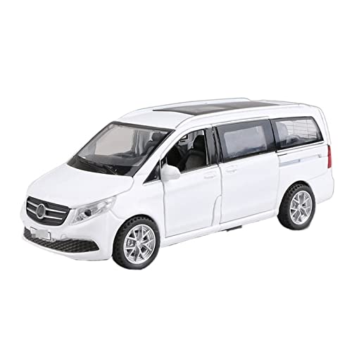 XUJIAM Pull-Back-Modell Für V260 MPV Legierung Auto Modell Druckguss Metall Auto 1:32 Anteil (Size : White) von XUJIAM