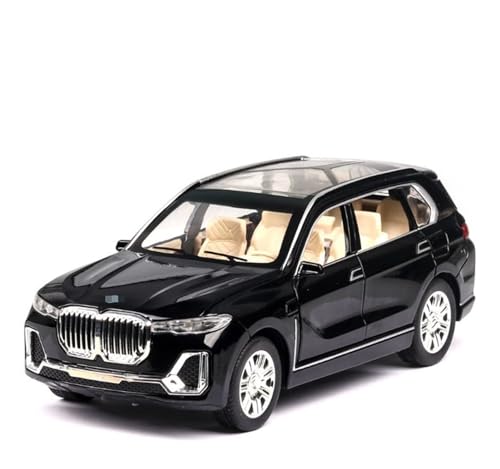 XUJIAM Pull-Back-Modell Für X7 SUV Legierung Auto Modell Druckguss Auto 1:24 Anteil (Size : Black with Box) von XUJIAM