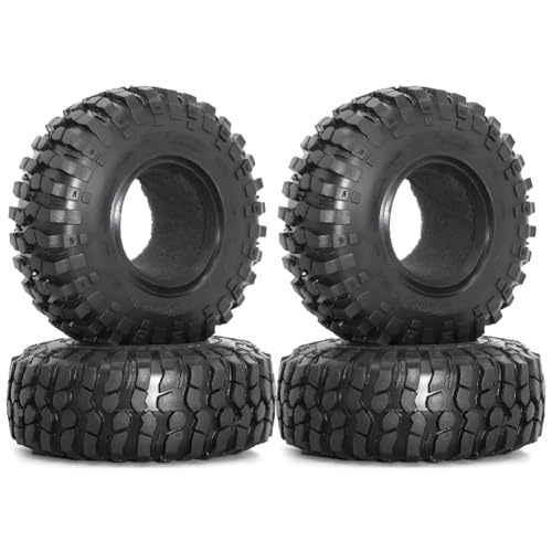 XUJIAN 4 STÜCKE 108mm 1,9 Gummireifen Radreifen für 1/10 RC Crawler Auto Axial SCX10 II III 90046 TRX4 D90 Redcat von XUJIAN