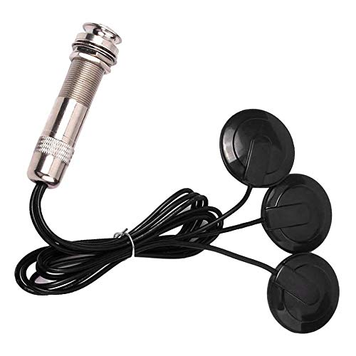 XUJIAN für Piezo-E-Gitarre Mikrofon 3 Schallwandler für 6,35 mm (schwarz) von XUJIAN