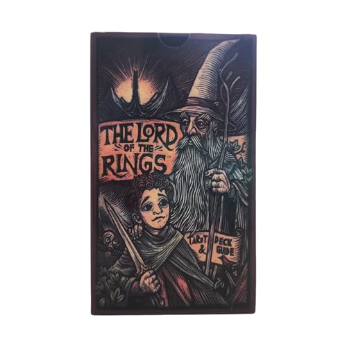 XUJIEE Die Tarotkarte „Der Herr der Ringe“ (12 x 7 cm) zeigt die beliebtesten Charaktere, Kreaturen und Szenen der Fans. 78 Karten The Lord of The RingsTarot von XUJIEE