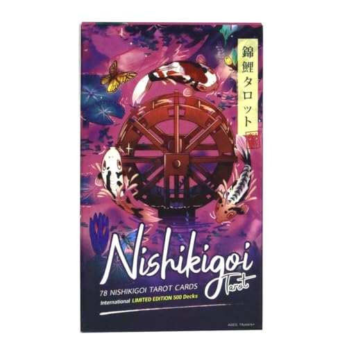 XUJIEE Nishikigoi Tarot 10,3 x 6 cm, englische Version, Wahrsagungs-Brettspiel-Set, Party-Astrologie-Karten Nishikigoi Tarot von XUJIEE