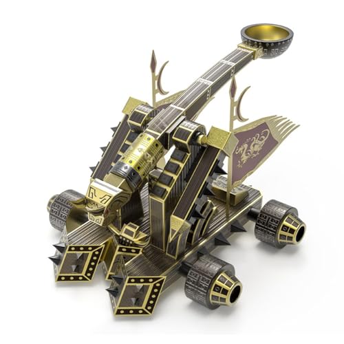 3D-Metallpuzzle, Empire Dragon Hammer-Metallmodelle, DIY-Zusammenbau-Puzzle, Denksportaufgaben, Handarbeit, Microworld DIY Ornamente, Geschenkspielzeug, Für Teenager, Erwachsene(Catapult) von XUKPO