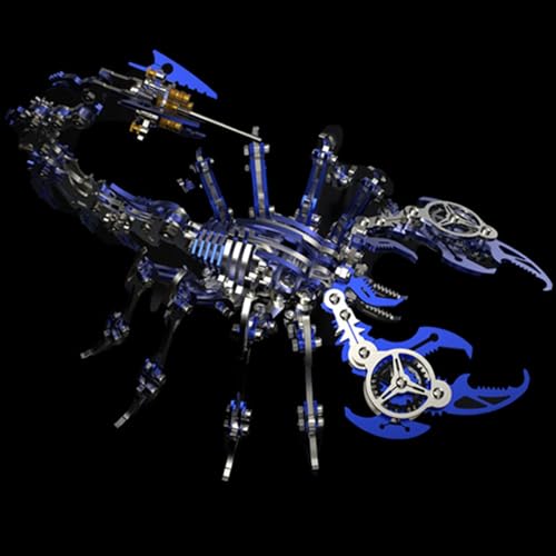 3D-Metallpuzzle-Bausätze, Scorpion King Modellbausatz Mechanisches, Insekten-Hobby-Bausatz, Metalkitor-Skorpion, für Erwachsene und Jugendliche, Dekoration(Blue) von XUKPO