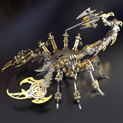 3D-Metallpuzzle-Bausätze, Scorpion King Modellbausatz Mechanisches, Insekten-Hobby-Bausatz, Metalkitor-Skorpion, für Erwachsene und Jugendliche, Dekoration(Gold) von XUKPO