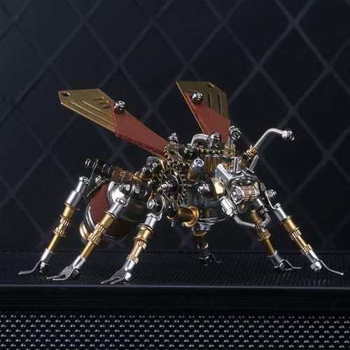 Edelstahl Mechanische Insekten Tier Modell, Insekten-Hobby-Bausatz, 3D-Metallpuzzle-Bausätze, Steampunk Puzzle DIY Montage-Kit, für Erwachsene und Jugendliche Ornament Geschenke(Flyingant11cmx9cmx6cm) von XUKPO