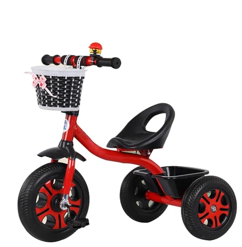 7-in-1 Kleinkind Dreirad, Kinder Dreirad mit Eltern Push Handle, mini Easy Steer Bike, Kleinkind Dreirad Baby Walker für 1-5 Jahre alt Jungen Mädchen(Red) von XUNCHAO