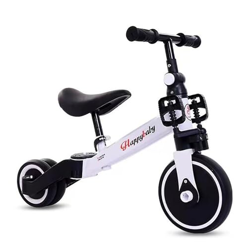 Kinder Laufrad, Kleinkind Fahrrad, Kinder Dreiräder Geschenk, Gleichgewichtstraining, einstellbare Dreiräder Reiten Spielzeug für 1-5 Jahre alt Jungen und Mädchen als erste Geburtstag Geschenke(White) von XUNCHAO