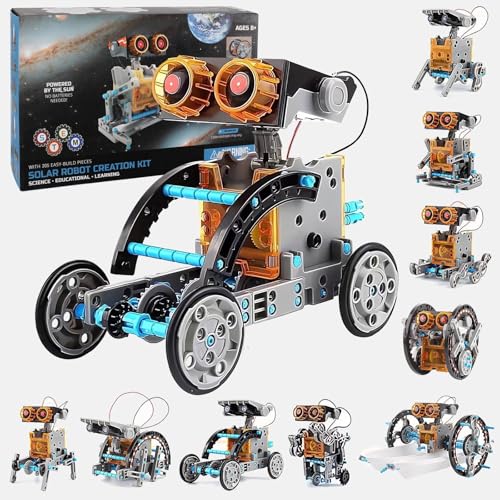 Solar Roboter Kit,29-in-1 DIY Bauspielzeug Angetrieben durch Solarenergie,Kinder Spielzeug,Konstruktionsset für Kinder Spielzeug im Alter von 8-12+ Jahren Jungen und Mädchen Geschenk für Geburtstag von XUNIVERS