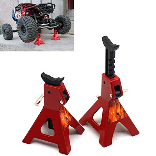 2 PCS Jack Stands Wagenheber Dekorative Accessoires for Axial SCX10 II Wraith TRX4 D90 D110 TF2 1/10 RC Car Truck Buggy von ZuoLan