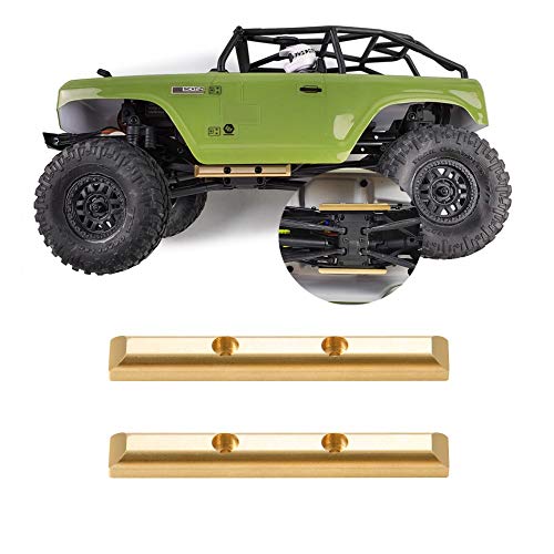 XUNJIAJIE Brass Boulder Bars for 1:24 Axial SCX24 AXI90081 Frame Rails RC Crawler Car Upgrades Zubehör von ZuoLan