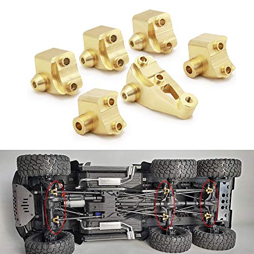 ZuoLan Heavy Duty 67g Brass Front Rear Axle Lower Shock Mount for TRX6 6x6 1/10 RC Car Upgrade Parts von ZuoLan