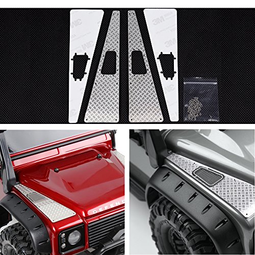 XUNJIAJIE Matel Anti-Skid Plate Intake Grille Ansauggitter for 1:10 RC Crawler TRX4 T4 von ZuoLan