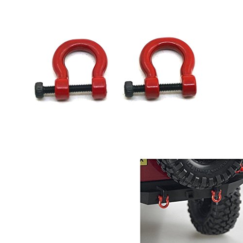 XUNJIAJIE Rot RC Schäckel D-Rings for 1:10 RC Model Auto TRX4 Vorne/Hinten Stoßfänger von ZuoLan