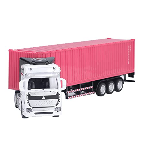 XUXHOU Container-LKW-Modell, 1:48, Lebendig, Exquisit, Schön, Dekoratives Spielzeugornament für ab 3 Jahren (PINK) von XUXHOU