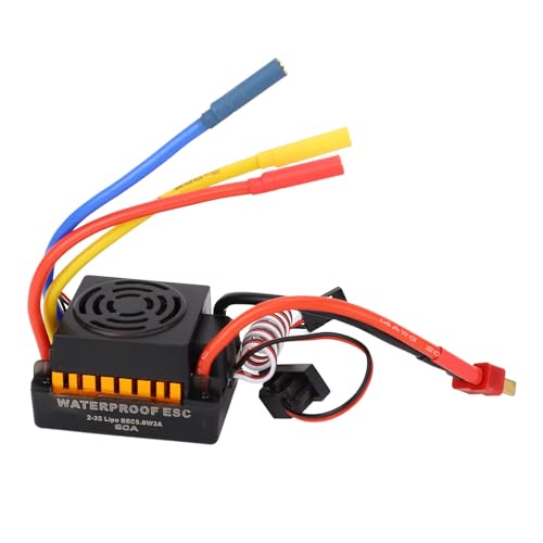 XUXHOU RC -Auto Bürstenloser ESC, 60A RC Electronic Speed ​​Controller mit 5,8 V 3A BEC -Ausgang für 1/10 RC -Autoboot von XUXHOU