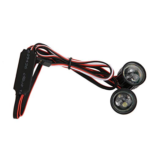 XUXHOU RC-Car-Scheinwerfer, RC-Car-LED-Licht-Upgrade-Teile für 313 SCX10 90046 1/10 RC-Car (Weiß Rot) von XUXHOU