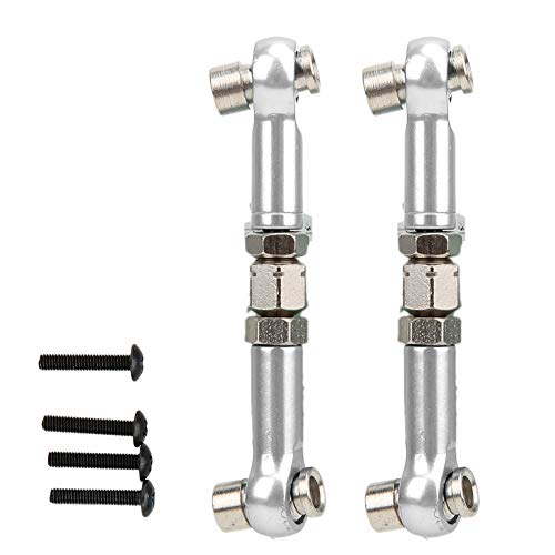 XUXHOU RC-Lenkgestängestange, Metall-Servogestänge-Spurstange Vorne Hinten für HPI RS4 Sport 3 1/10 RC-Car (Silber 113696S) von XUXHOU