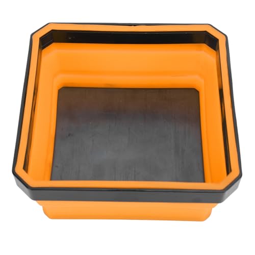 XUXHOU RC Magnetic Tablett, Tragbare Faltbare Magnetbeschaffungsfach -Organizerhalter für Schraubenschrauben Muttern Unterlegscheiben (ORANGE) von XUXHOU