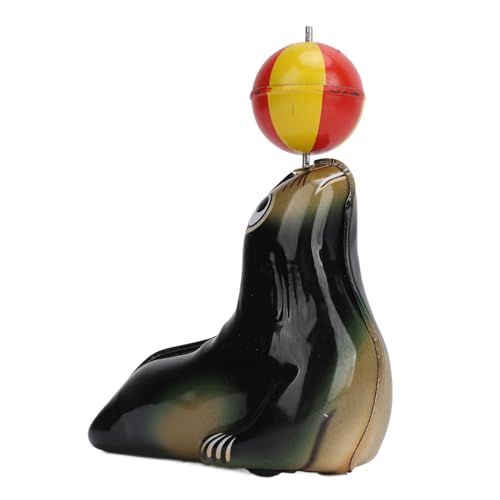 XUXHOU Sea Lion Wind -up -Spielzeug, Vintage Decorative Collectible Animal Ausbalancieren EIN Ball -Figur -Uhrwerksspielzeug für Partygeschenke von XUXHOU