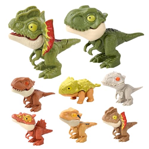 Mini Dinosaurierfiguren für Kinder 3+ 8pcs Dinosaurier Finger Puppen bewegliche gemeinsame Fingerspielzeug Lernpädagogik Lustige Puppe für Innendekoration Mini Dinosaurierfiguren für Kinder 3+ 8pcs Dinosaurier Finger Puppen bewegliche gemeinsame Fingerspielzeug Lernpädagogik Lustige Puppe für Innendekoration von XVHOAB
