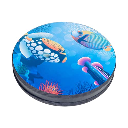 Sea Drum Hand Beat Drum Ocean Wave Percussion Spielzeug mit Fisch Patton für Kinder Kinder Baby Blau 13inch Meer von XVHOAB