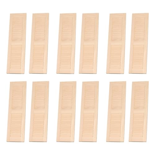 XVHOAB 12pcs Dollhouse -Fensterläden Klassische Holzhölzern Mini 1 12 Skala Dollhouse Möbel 4.5x1.3x0, 2 Zoll Fenster Lustige DIY Puppen Hausmöbel für Kinder XVHOAB 12pcs Dollhouse -Fensterläden Klassische Holzhölzern Mini 1 12 Skala Dollhouse Möbel 4.5x1.3x0, 2 Zoll Fenster Lustige DIY Puppen Hausmöbel für Kinder von XVHOAB