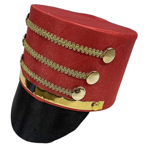 XVHOAB Nussknackerhut, elegante Marschband -Hut -Spielzeugsoldat Cap mit Gold Braid Trim for Christmas Party Rollenspiel XVHOAB Nussknackerhut, elegante Marschband -Hut -Spielzeugsoldat Cap mit Gold Braid Trim for Christmas Party Rollenspiel von XVHOAB