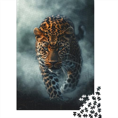 Leopard Puzzle 1000 Teile Puzzle Für Erwachsene Und Kinder Ab 14 Jahren Puzzel 1000pcs (75x50cm) von XVSAREIDG