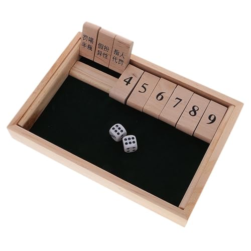 XWMSCLAK Set Zahlen-Trinkspiel Shut The Box / 2 Würfel for Erwachsene von XWMSCLAK