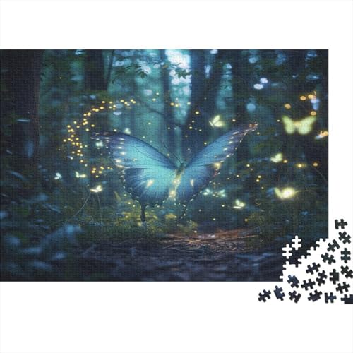 Butterfly Puzzle 1000 Teile Puzzle für Erwachsene Holzpuzzle Lernspiel Für Erwachsene Herausforderung Spielzeug Geschenk Für Alle Frauen Und Männer 1000 Stück (75x50cm) von XWVALDYZL