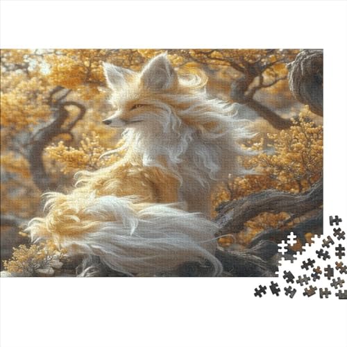 Jungle Fox Puzzle mit 1000 Teilen für Erwachsene, 1000-teiliges Puzzle für Erwachsene, anspruchsvolles Puzzle, vielseitiges Puzzlespiel für Frauen, Geschenk für Männer 1000 Stück (75 x 50 cm) von XWVALDYZL