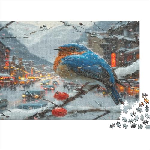 Robin Erwachsene Puzzle 1000 Teile anspruchsvolles Mini-Puzzle für Erwachsene Artwork Jigsaw Puzzle Familie Game Dekoration 1000 Stück (75 x 50 cm) von XWVALDYZL