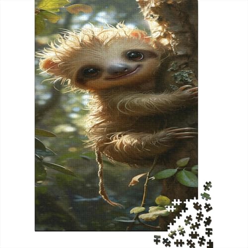 Sloth Puzzle für Erwachsene 1000 Teile Puzzle für Erwachsene 1000 Teile Lernspiel Puzzle anspruchsvolles Spiel Geschenke und Spielzeug für Erwachsene 1000 Stück (75 x 50 cm) von XWVALDYZL