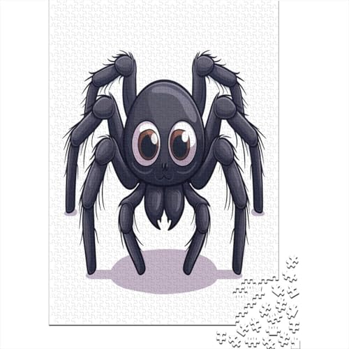 Spiders Puzzle 1000 Teile für Erwachsene Holzpuzzle 1000 Teile Familienspiel anspruchsvolles Puzzle Wanddekoration 1000 Stück (75 x 50 cm) von XWVALDYZL