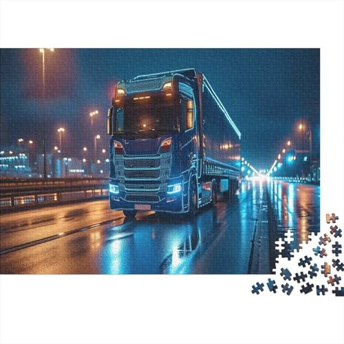 Truck Holzpuzzle 1000 Teile für Erwachsene anspruchsvolles Puzzle für Erwachsene Geschenk mit 1000 Teilen oder Ganzstück für Männer und Frauen 1000 Stück (75 x 50 cm) von XWVALDYZL