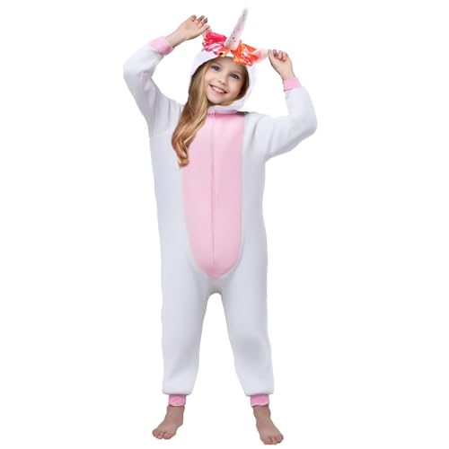 XXLOG Einhorn Kostüme für Mädchen Kapuzen Einhorn Onesie für Cosplay Halloween Kostüm L von XXLOG