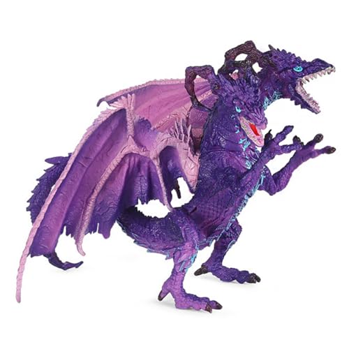 Drache Spielzeug Schattendrache mit Zwei Köpfen Spielfigur Drache mit Flügeln Tier Figuren Eisdrache Spielzeug Action Figur Plastik Figur Realistische Drachenmodell Lernspielzeug von XYPNRTMP